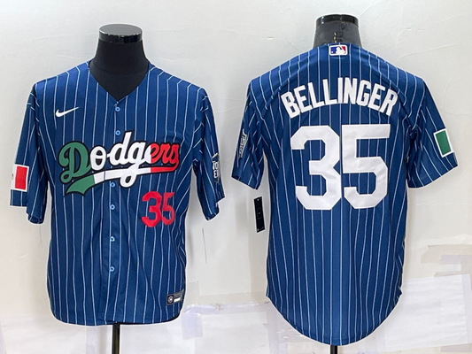 Men's Los Angeles Dodgers Cody Bellinger #35 Blue Stitched Game Jersey