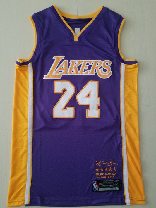 Men's Los Angeles Lakers Kobe Bryant #24 Purple Swingman Player Jersey