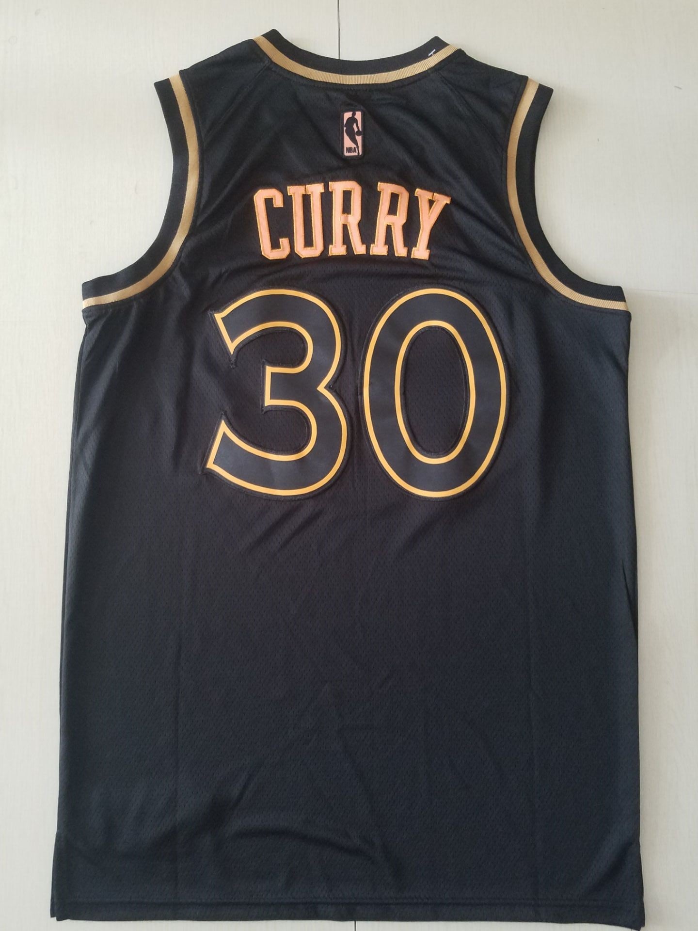 Men's Golden State Warriors Stephen Curry #30 Black Classic Swingman Jersey