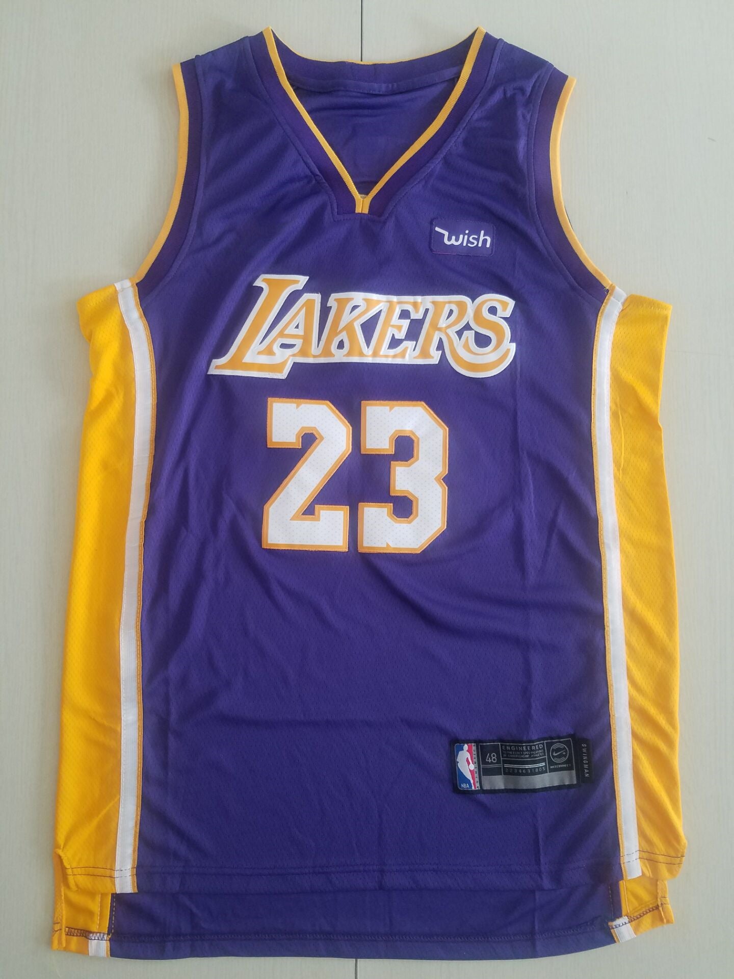 Men's Los Angeles Lakers LeBron James NBA #23 Purple Swingman Jersey - City Edition