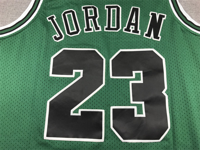 Men's Chicago Bulls Michael Jordan #23 Green 1997-98 Hardwood Classics Authentic Jersey