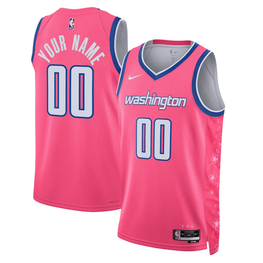 Men's Washington Wizards Pink 2022/23 Swingman Custom Jersey - City Edition