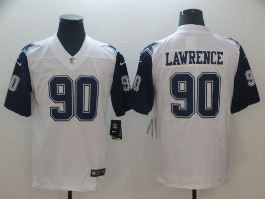 Men's Dallas Cowboys DeMarcus Lawrence #90 White Game Jersey