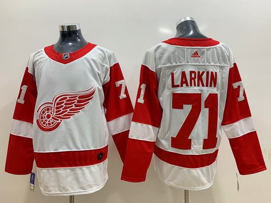 Men's Detroit Red Wings Dylan Larkin #71 White Breakaway Jersey