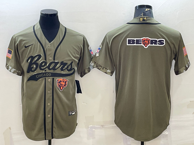 Men's Chicago Bears Olive 2022 Salute To Service Limited Jersey