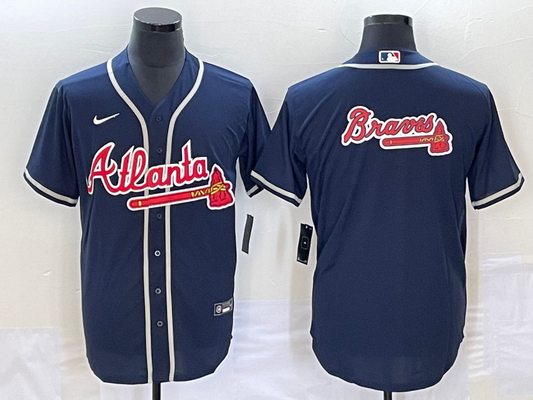 Men's Atlanta Braves Navy Replica Team Jersey