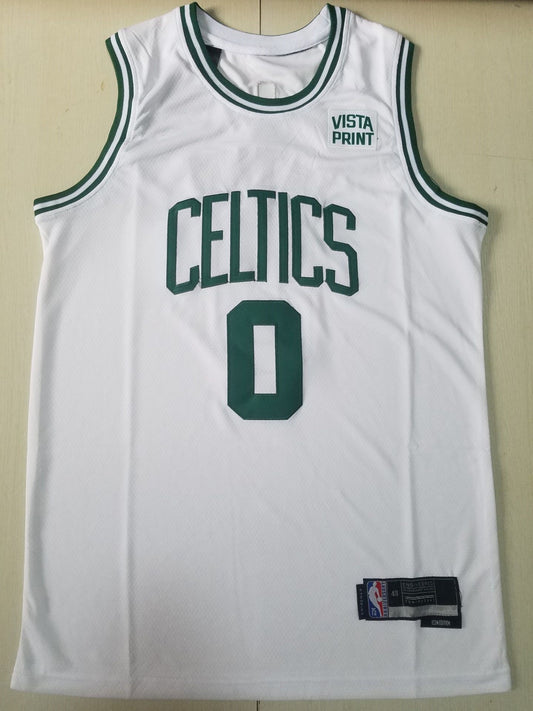 Men's Boston Celtics Jayson Tatum #0 NBA White Swingman Jersey