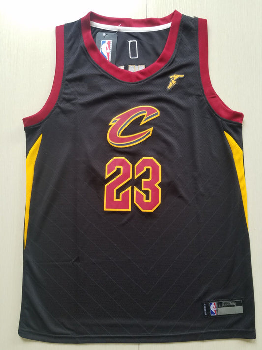 Men's Cleveland Cavaliers LeBron James #23 Black Swingman Player Jersey