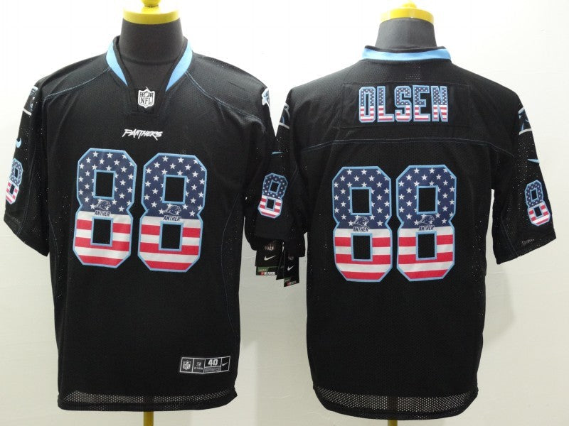 Men's Carolina Panthers Greg Olsen #88 Black Game Jersey