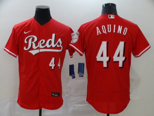 Men's Cincinnati Reds Aristides Aquino #44 Red Replica Baseball Jersey