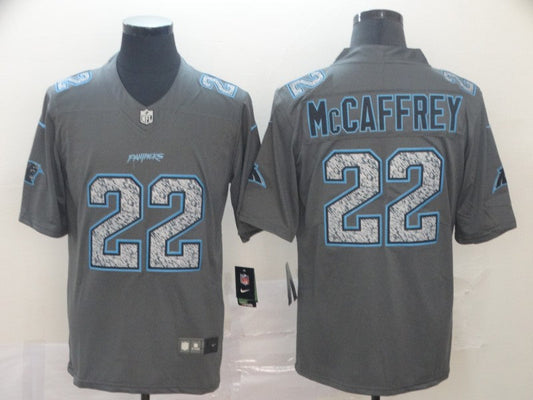 Men's Carolina Panthers Christian McCaffrey #22 Gray Game Player Jersey