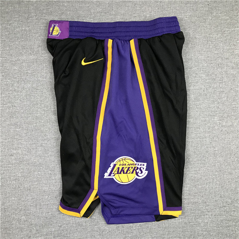 Men's Los Angeles Lakers Black Hardwood Classics Basketball Shorts