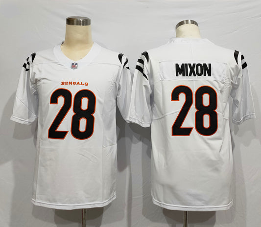 Men's Cincinnati Bengals Joe Mixon #28 White Game Jersey