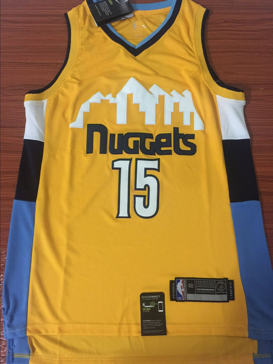 Men's Denver Nuggets Nikola Jokic #15 NBA Yellow Player Jersey