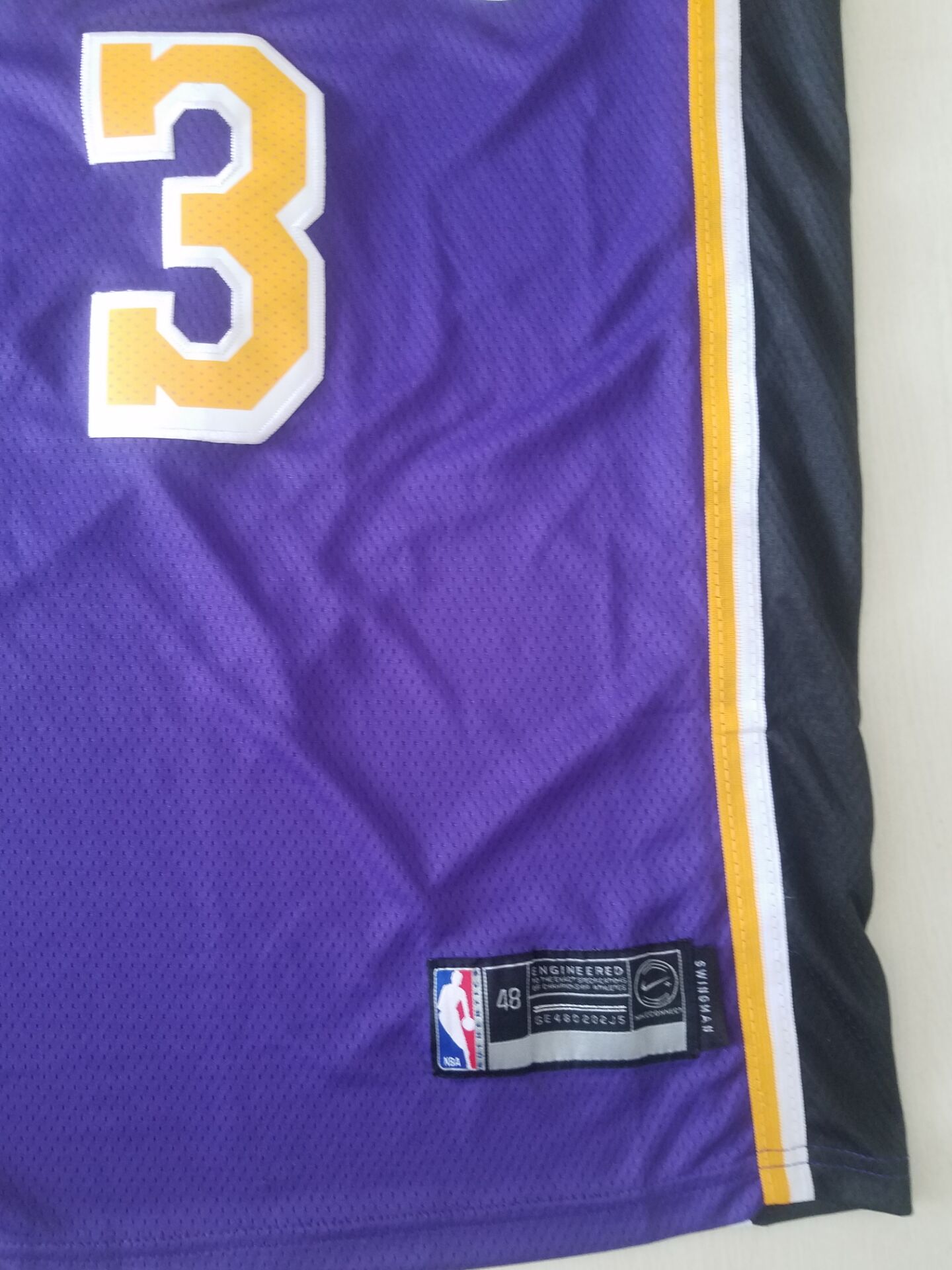 Men's Los Angeles Lakers Anthony Davis Purple #3 Swingman Jersey