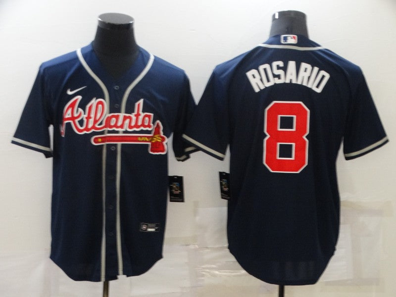 Men's Atlanta Braves Eddie Rosario #8 Navy Replica Jersey