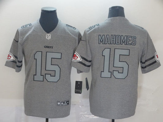 Men's Kansas City Chiefs Patrick Mahomes Gray Player Game Jersey