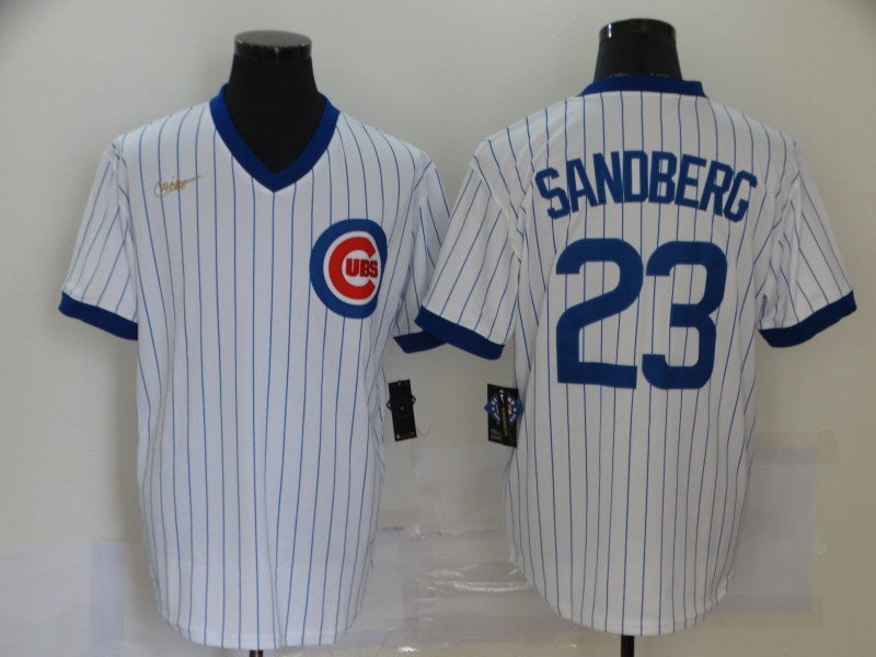 Men's Chicago Cubs Ryne Sandberg #23 White Stitched Jersey