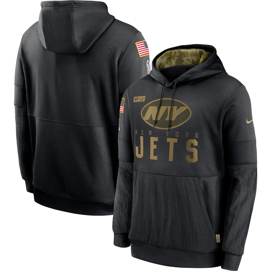 Men's New York Jets NFL 2020 Salute to Service Hoodie Black