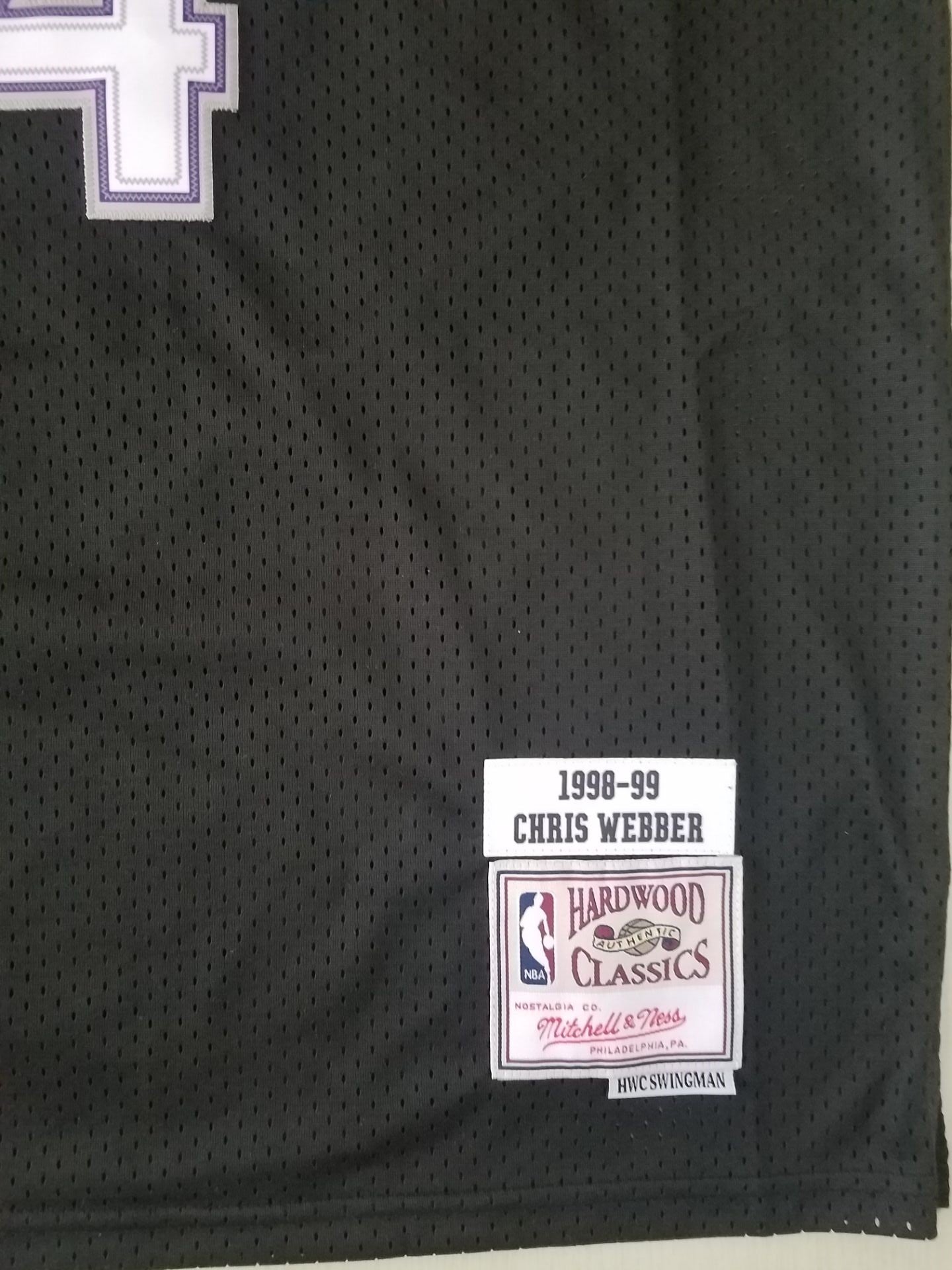 Men's Sacramento Kings Chris Webber Black Hardwood Classics Swingman Jersey