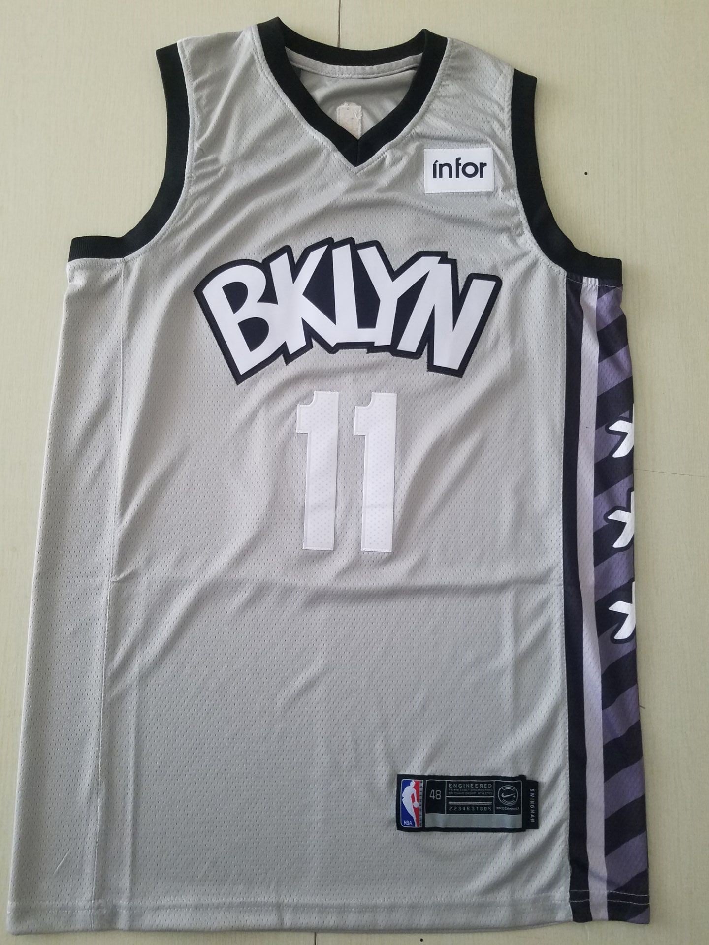 Men's Brooklyn Nets Kyrie Irving Gray 2019 Fast Break Player Movement Jersey