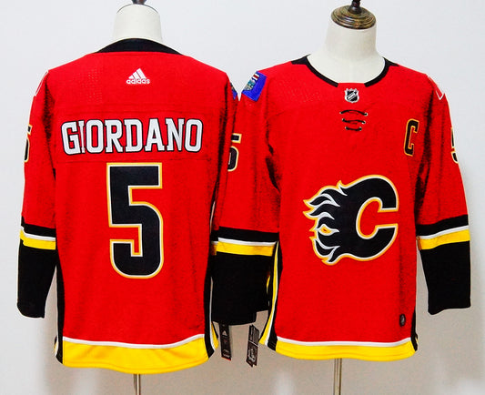 Men's Calgary Flames Mark Giordano #5 Red Breakaway Player Jersey