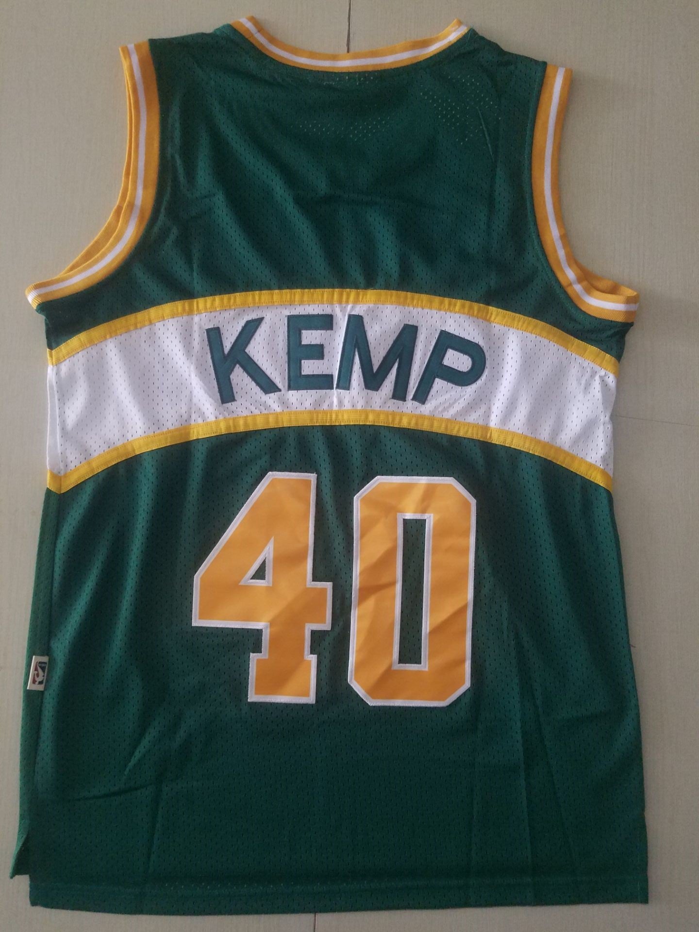 Men's Seattle SuperSonics Shawn Kemp Green Hardwood Classics Swingman Jersey