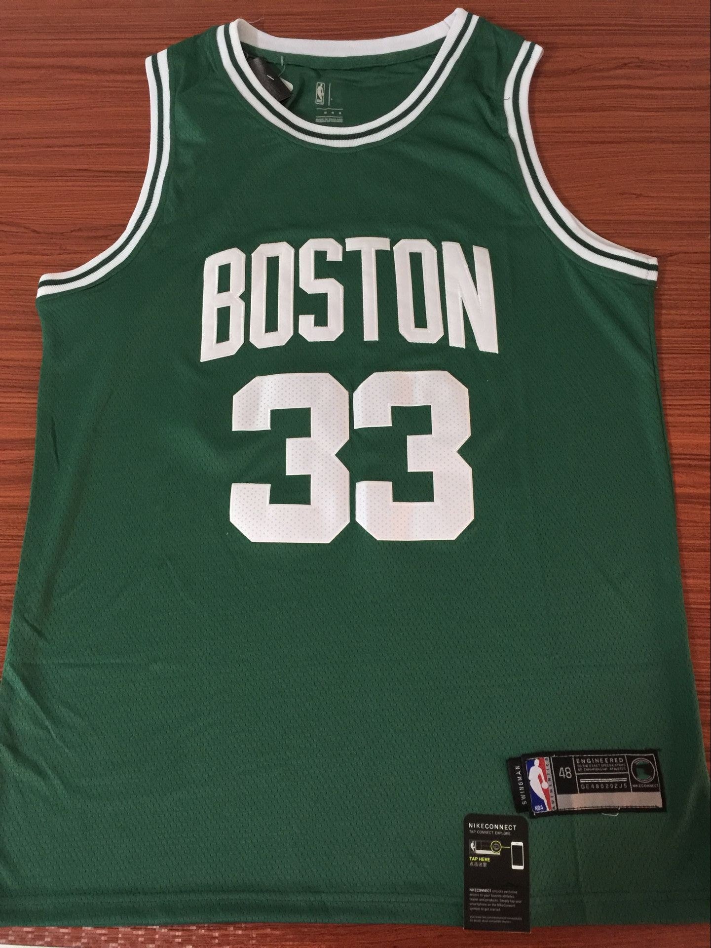 Men's Boston Celtics Larry Bird #33 NBA Green Classics Jersey