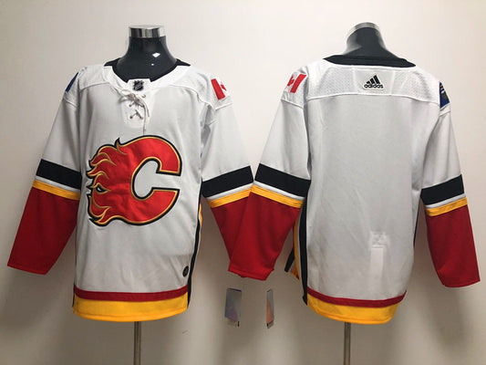 Men's Calgary Flames White Blank Jersey