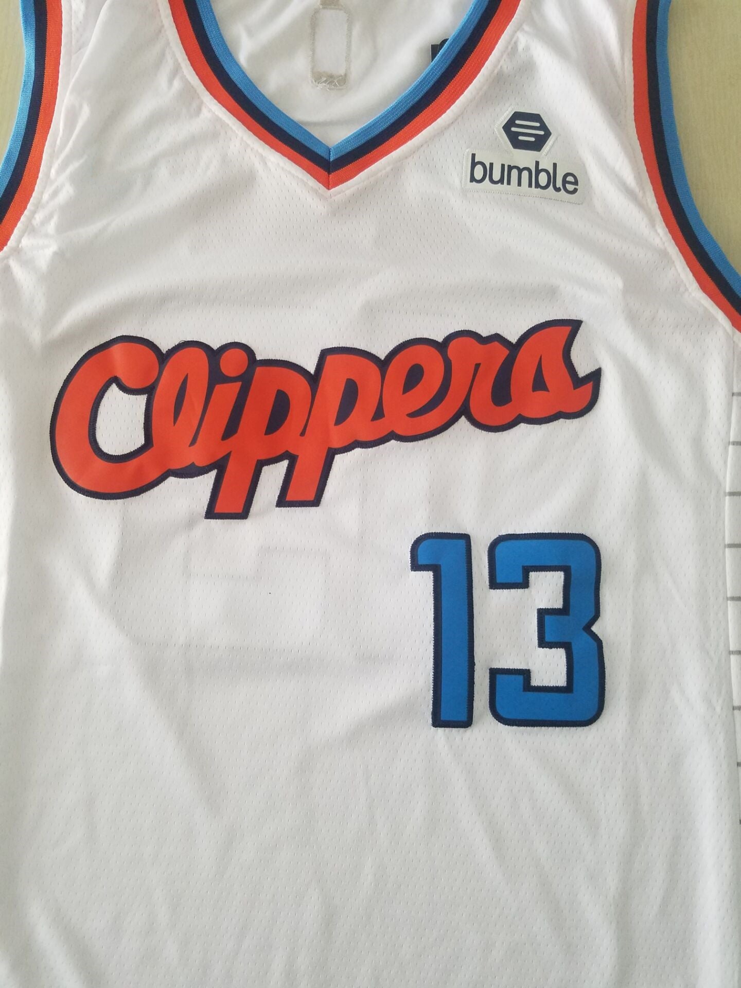 Men's LA Clippers Paul George #13 White Classics Jersey