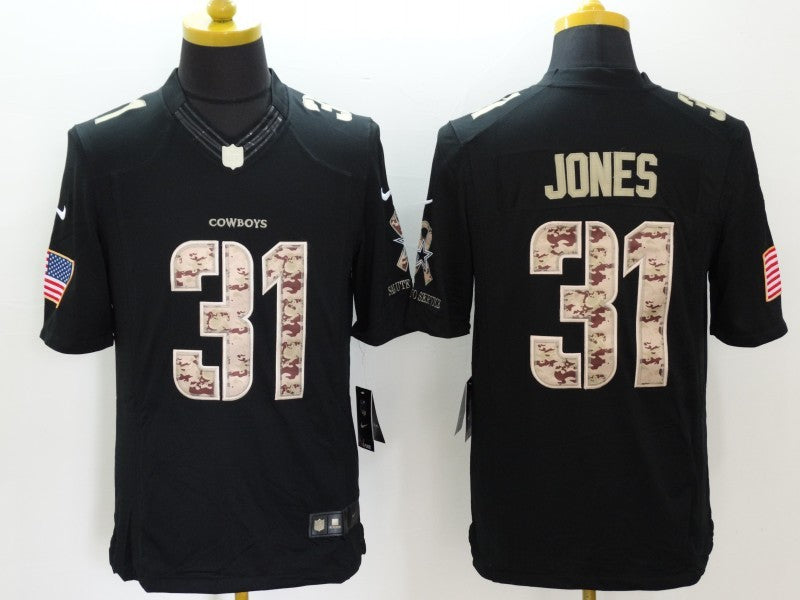 Men's Dallas Cowboys Byron Jones #31 Black Game Player Jersey