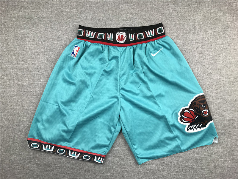 Men's Memphis Grizzlies Turquoise Hardwood Classics Basketball Shorts