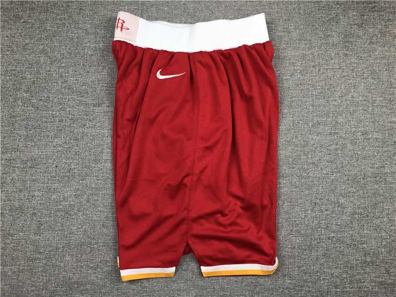 Men's Houston Rockets Red Throwback Basketball Shorts