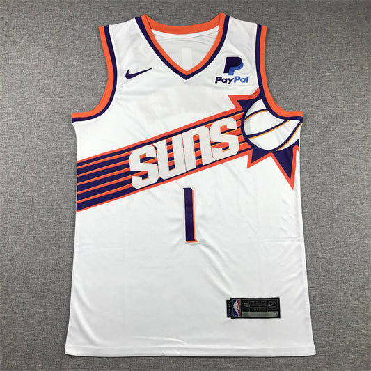 Men's Phoenix Suns Devin Booker #1 White 2023/24 Fast Break Replica Jersey - Association Edition