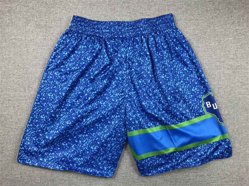 Men's Milwaukee Bucks Blue 2023/24 Swingman City Edition Shorts