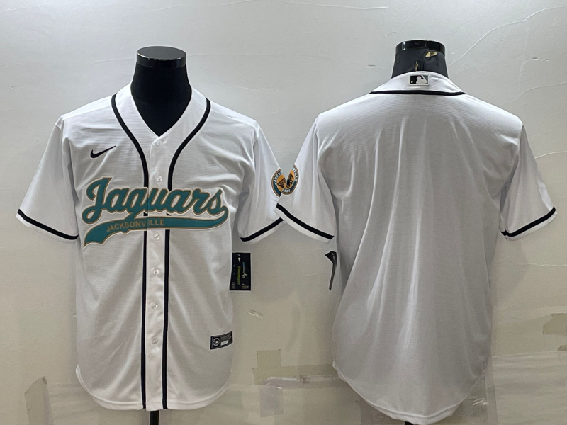 Men's Jacksonville Jaguars White Blank Jersey