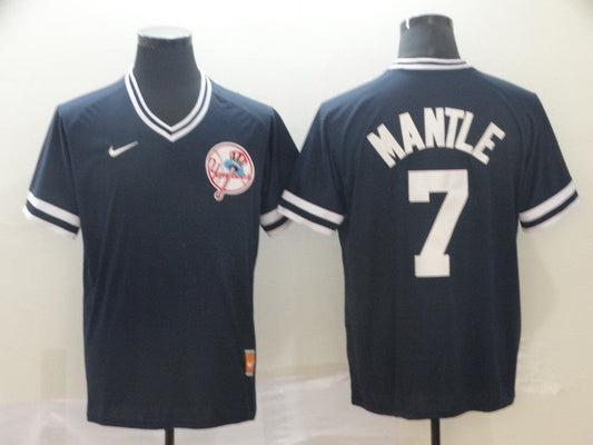 Men's New York Yankees Mickey Mantle #7 Navy Replica Player Jersey