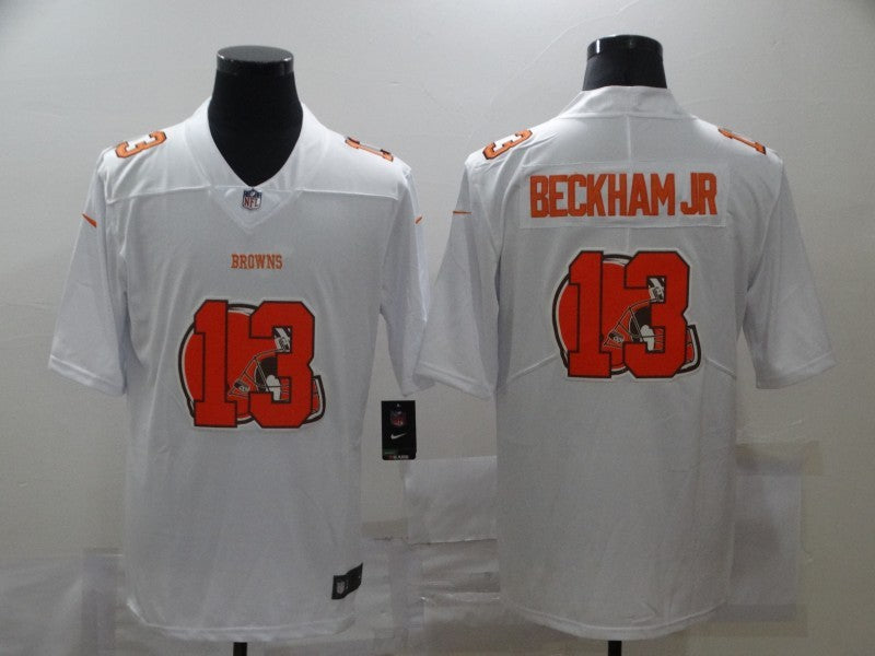 Men's Cleveland Browns Odell Beckham Jr. #13 White Player Game Jersey