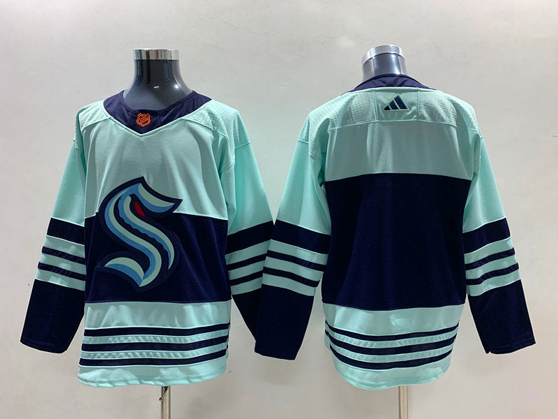 Men's Seattle Kraken Blue Blank Jersey