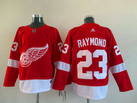 Men's Detroit Red Wings Lucas Raymond #23 Red Home Breakaway Player Jersey