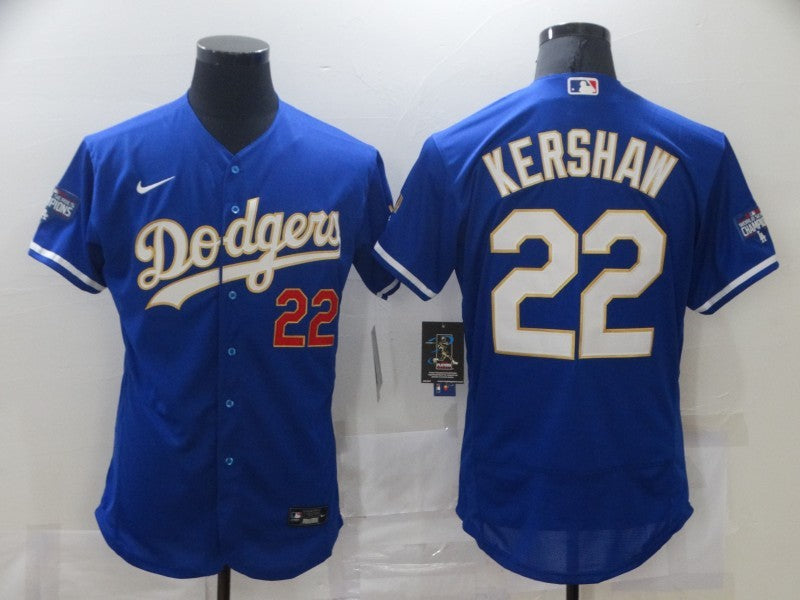 Men's Los Angeles Dodgers Clayton Kershaw #22 Blue Player Game Jersey