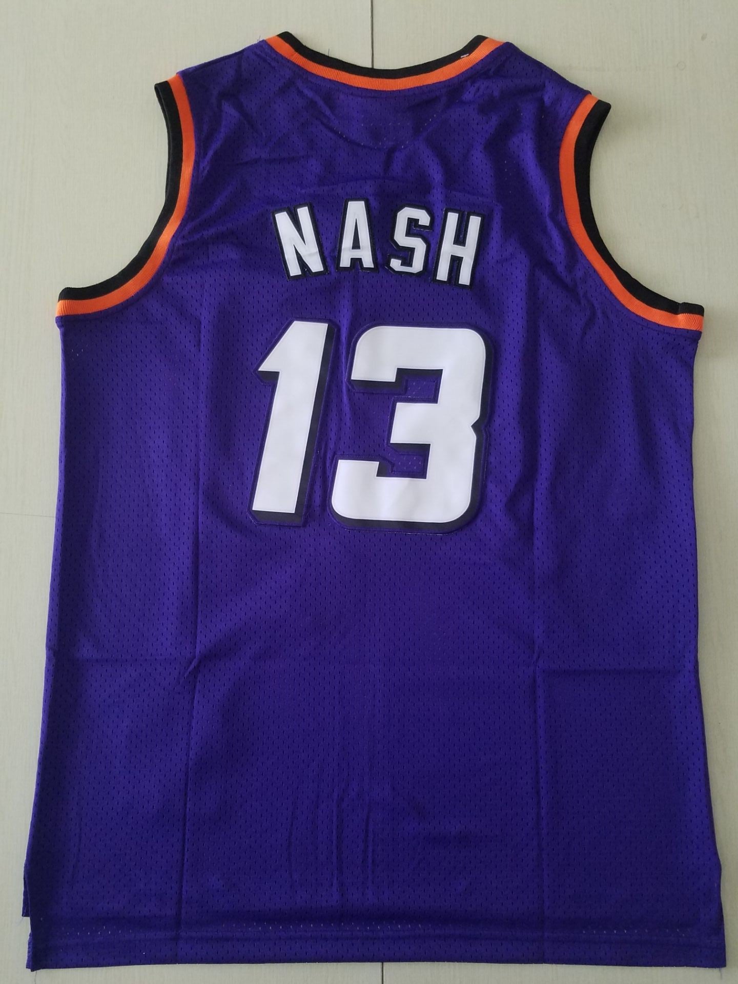 Men's Phoenix Suns Steve Nash #13 Purple 1996-97 Throwback Stitched Jersey