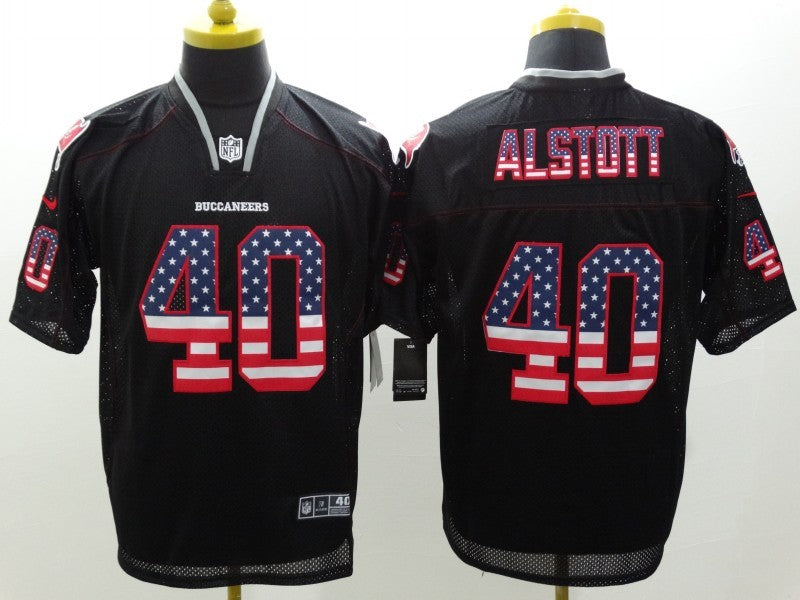 Men's Tampa Bay Buccaneers Mike Alstott #40 Black Game Jersey