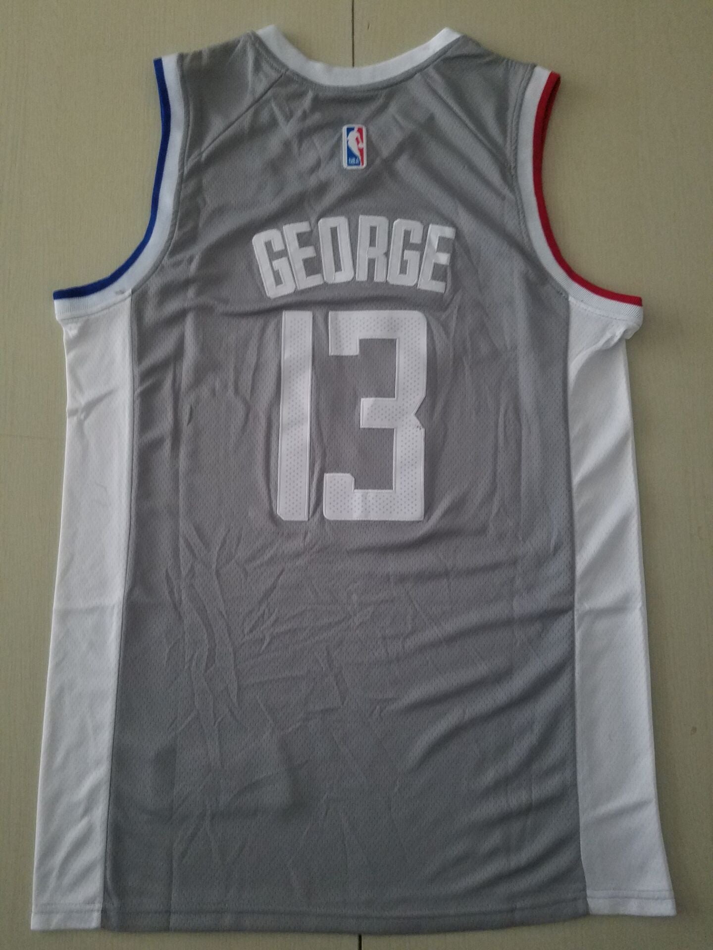 Men's LA Clippers Paul George Gray 2020/21 Swingman Jersey ¡§C Earned Edition