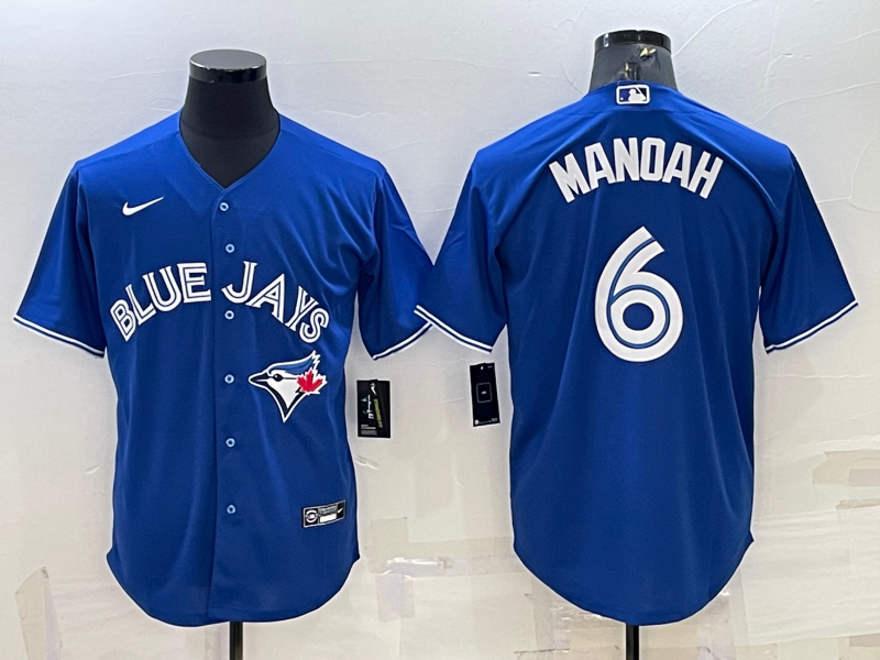 Men's Toronto Blue Jays Alex Manoah #6 Blue Replica Baseball Jersey