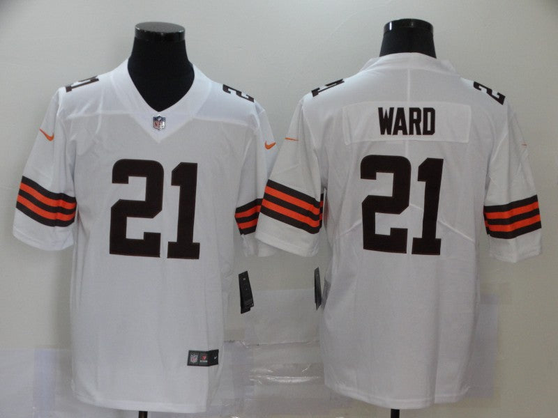 Men's Cleveland Browns Denzel Ward #21 White Game Jersey