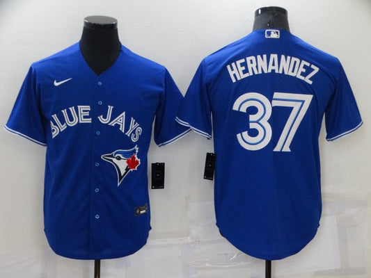 Men's Toronto Blue Jays Teoscar Hernandez #37 Blue Replica Baseball Jersey