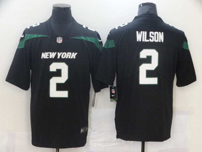 Men's New York Jets Zach Wilson #2 Black Alternate Game Jersey