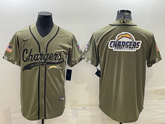 Men's Los Angeles Chargers Olive 2022 Salute To Service Limited Jersey