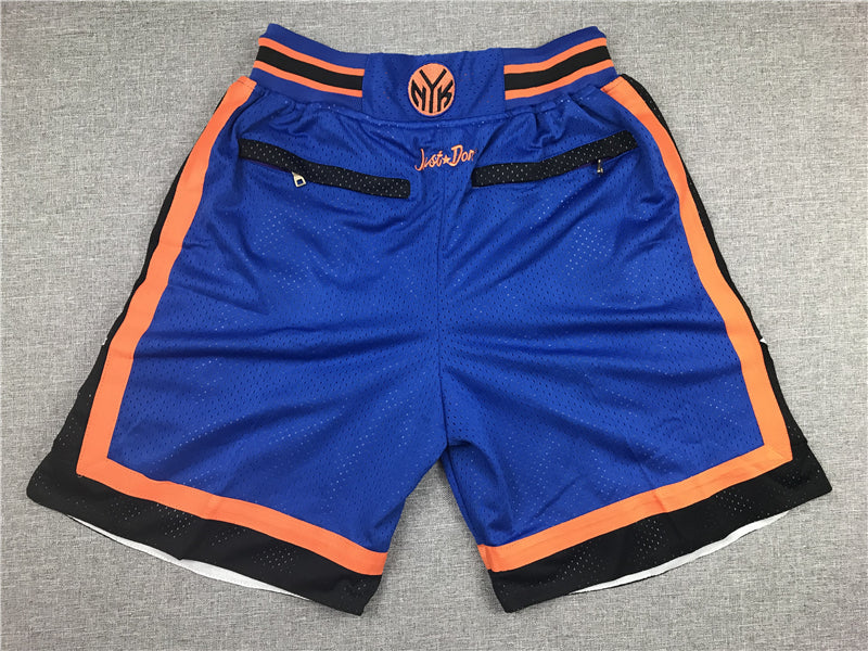 Men's New York Knicks Blue/Black Hardwood Classics 1996-97 Basketball Shorts